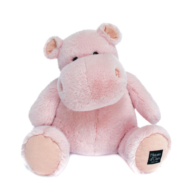  - peluche hippopotame rose 40 cm 